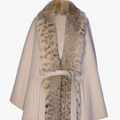 Cashmere Cape | Lynx Collar