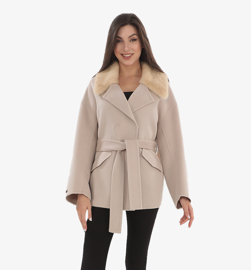 Cashmere Jacket | Mink Collar