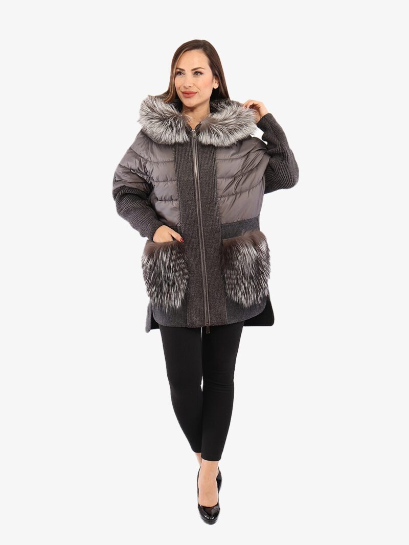 Alpaca Coat With Fox Fur Details